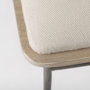 69372 - Camille 55.5L x 16.0W x 17.0H Cream Fabric Seat W/ Metal Frame Bench