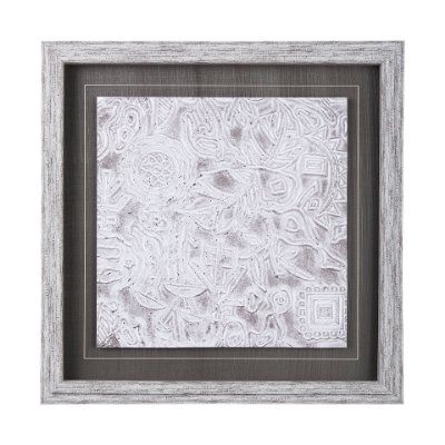 14048 - Vintage Tile Collection I by Mercana Studio a Hand Embellished Textured Framed Art Print