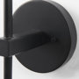 69677 - Clyde 6.0L x 8.0W x 37.0H Matte Black W/Glass Round Wall Sconce