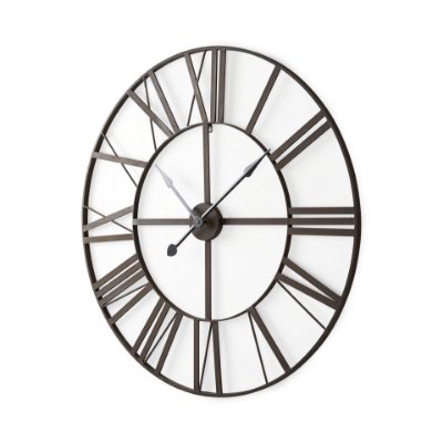 69652 - Pender 40.0L x 2.4W x 40.0H Black Iron Round Wall Clock