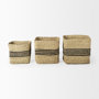 69612 - Cullen 15.7L x 15.7W x 15.7H (Set of 3) Grey Twisted Seagrass Square Basket  