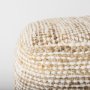 69517 - Ekani 16.0L x 16.0W x 16.0H Cream/Beige Cotton Pouf