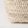 69517 - Ekani 16.0L x 16.0W x 16.0H Cream/Beige Cotton Pouf