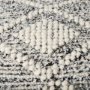 69520 - Ekiya  16.0L x 16.0W x 16.0H Black/White Yarn and Wool Patterened Pouf