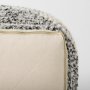 69520 - Ekiya  16.0L x 16.0W x 16.0H Black/White Yarn and Wool Patterened Pouf