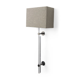 Kinsley Beige Shade W/Transparent Body Wall Sconce 