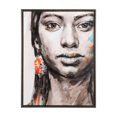 102100-FL - Unity I Woman (FL) by Mercana Studio a Hand Embellished Textured Framed Canvas
