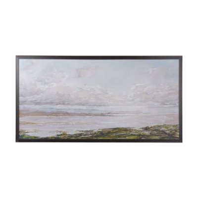 102107-FL - Sea View by Mercana Studio a Hand Embellished Textured Framed Canvas