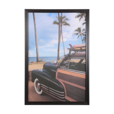 14106 - North Shore by White Rock Girl a Hand Embellished Textured Framed Photo Art Print Matted under Glass