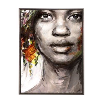 102106-FL - Unity VII Woman (FL) by Mercana Studio a Hand Embellished Textured Framed Canvas