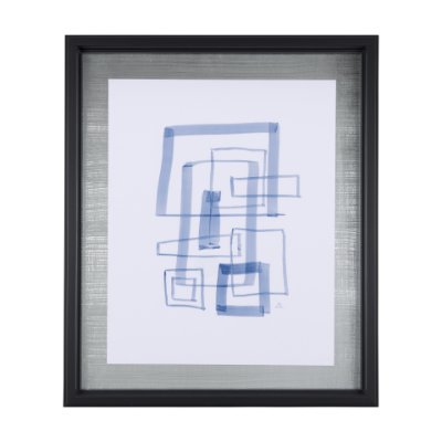 14150 - Lines IV by Mercana Studio a Hand Embellished Textured Framed Art Print Matted under Glass