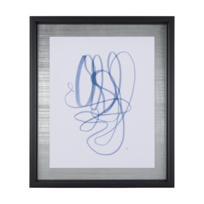 14151 - Lines V by Mercana Studio a Hand Embellished Textured Framed Art Print Matted under Glass