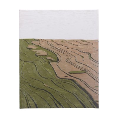 102119-L - Farmland Spring I by Mercana Studio a Hand Embellished Textured Canvas