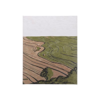 102121-S - Farmland Spring II by Mercana Studio a Hand Embellished Textured Canvas