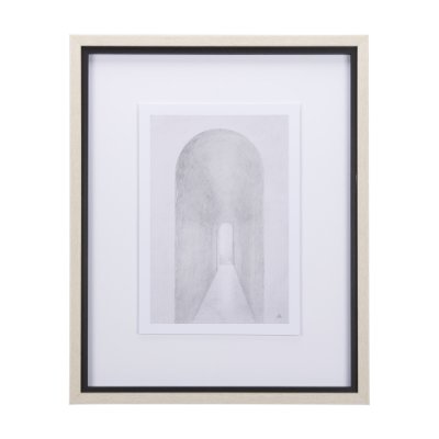 14138 - Corridor II by Mercana Studio a Hand Embellished Textured Framed Art Print Matted under Glass