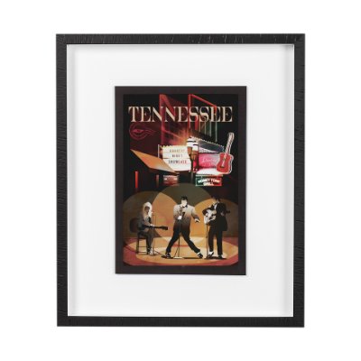 14159 - Tennessee Go USA (M) by Mercana Studio a Framed Art Print Matted under Glass