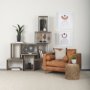 69494 - Micra 11.0L x 3.0W x 13.4H Matte Black Metal Decorative Object on a Stand