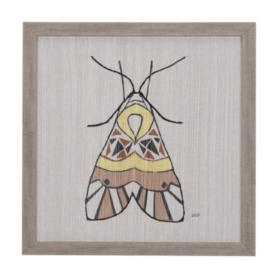 14312 - Moth II by Mercana Studio a Hand Embellished Textured Framed Art Print