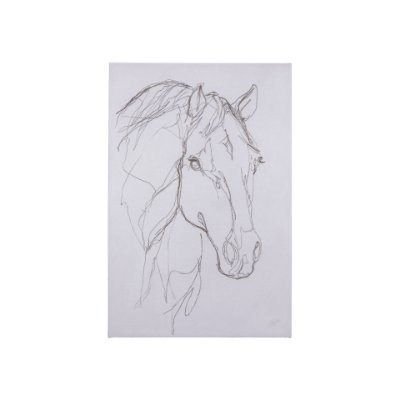102222-S - Thoroughbred III by Mercana Studio a Hand Embellished Textured Canvas