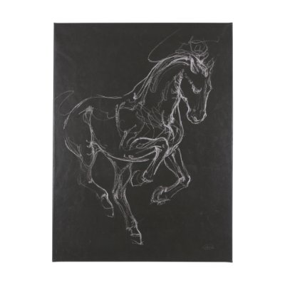 102228-L - Horse III by Mercana Studio a Hand Embellished Textured Canvas