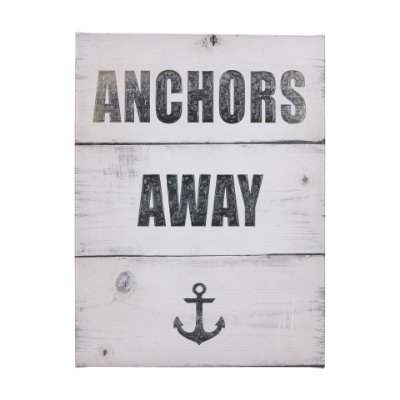 102180-L - Anchors Away by Mercana Studio a Hand Embellished Textured Canvas