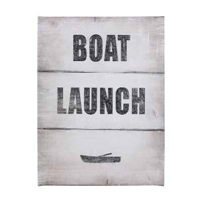 102181-L - Boat Launch  by Mercana Studio a Hand Embellished Textured Canvas