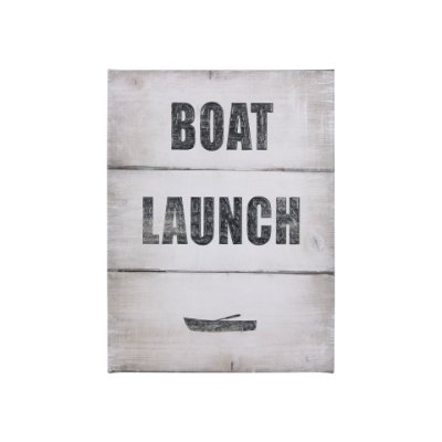 102181-S - Boat Launch  by Mercana Studio a Hand Embellished Textured Canvas