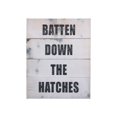 102183-S - Batten Down The Hatches  by Mercana Studio a Hand Embellished Textured Canvas