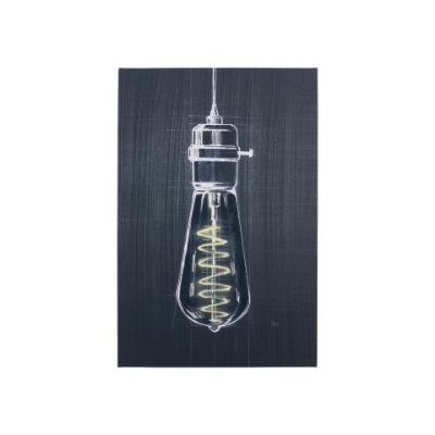 102187-S - Bright Idea I by Mercana Studio a Hand Embellished Textured Canvas