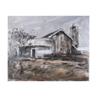 102201-L - Late Autumn in Countryside III by Mercana Studio a Hand Embellished Textured Canvas