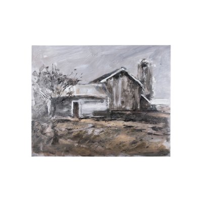 102201-S - Late Autumn in Countryside III by Mercana Studio a Hand Embellished Textured Canvas