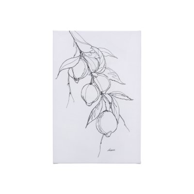 102230-S - Lemon Branch I by Mercana Studio a Hand Embellished Textured Canvas