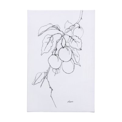 102231-L - Plum Branch II by Mercana Studio a Hand Embellished Textured Canvas