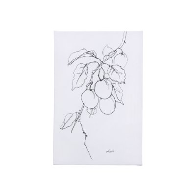 102231-S - Plum Branch II by Mercana Studio a Hand Embellished Textured Canvas