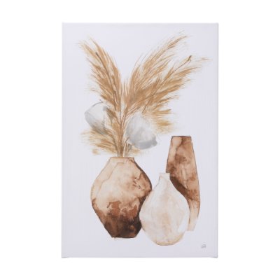 102247-L - Vase Gray Pods by Mercana Studio a Hand Embellished Textured Canvas