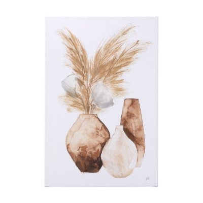 102247-S - Vase Gray Pods by Mercana Studio a Hand Embellished Textured Canvas