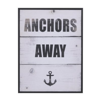 14283 - Anchors Away by Mercana Studio a Hand Embellished Textured Framed Art Print