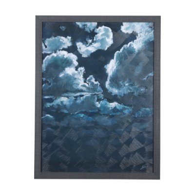 14299 - Night cloud II by Mercana Studio a Hand Embellished Textured Framed Art Print