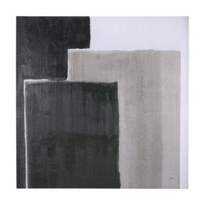102212-L - Block I by Mercana Studio a Hand Embellished Textured Canvas