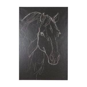 Thoroughbred Dark III by Mercana Studio a Hand Embellished Textured Canvas