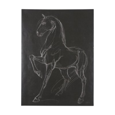 102229-L - Horse IV by Mercana Studio a Hand Embellished Textured Canvas