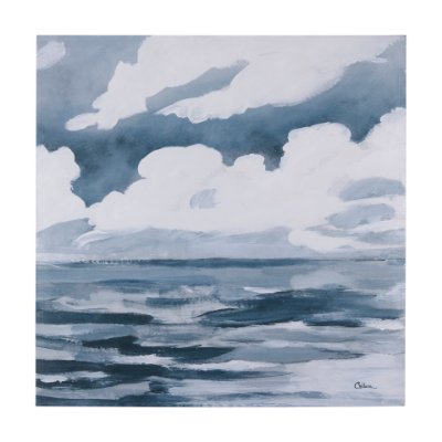 102239-L - Clouds and sea II by Mercana Studio a Hand Embellished Textured Canvas