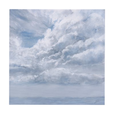 102245-L - Day Cloud II by Mercana Studio a Hand Embellished Textured Canvas