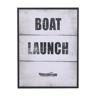 14284 - Boat Launch by Mercana Studio a Hand Embellished Textured Framed Art Print