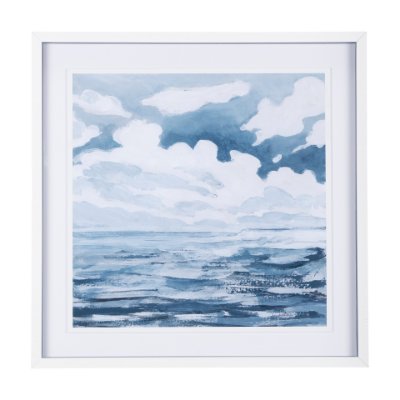 14306 - Cloud and Sea by Mercana Studio a Hand Embellished Textured Framed Art Print Matted under Glass