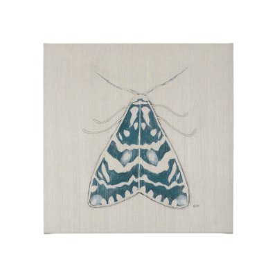 102216-S - Moth Blue III by Mercana Studio a Hand Embellished Textured Canvas