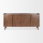 69943 - Lillie Medium Brown Wood 4 Door Tray Top Sideboard