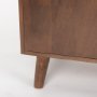 69943 - Lillie Medium Brown Wood 4 Door Tray Top Sideboard
