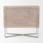 69929 - Excelsior 36.0L x 18.0W x 32.5H Light Brown Wood Gold Iron Base Accent Cabinet