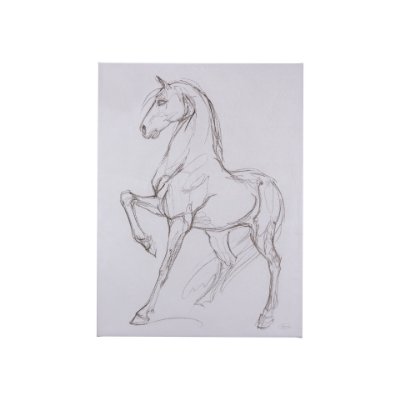 102227-S - Horse II by Mercana Studio a Hand Embellished Textured Canvas